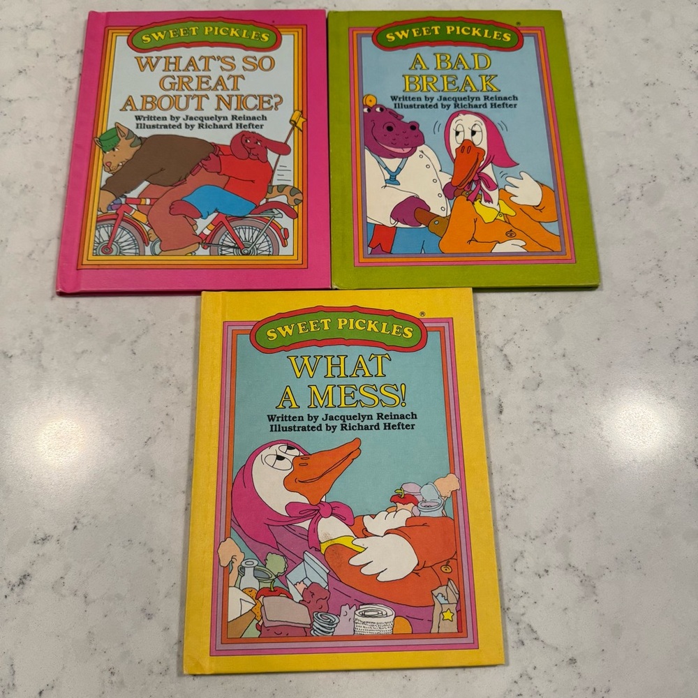 1981 Sweet Pickles Book Set Bad Break What a Mess What's so Great About Nice